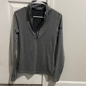 Women’s Gray Quarter-Zip Performance Sweater